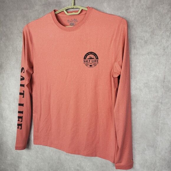 Salt Life Shirt Small Men's Deep Sea Cruising Performance Long Sleeve T-shirt - Picture 2 of 10